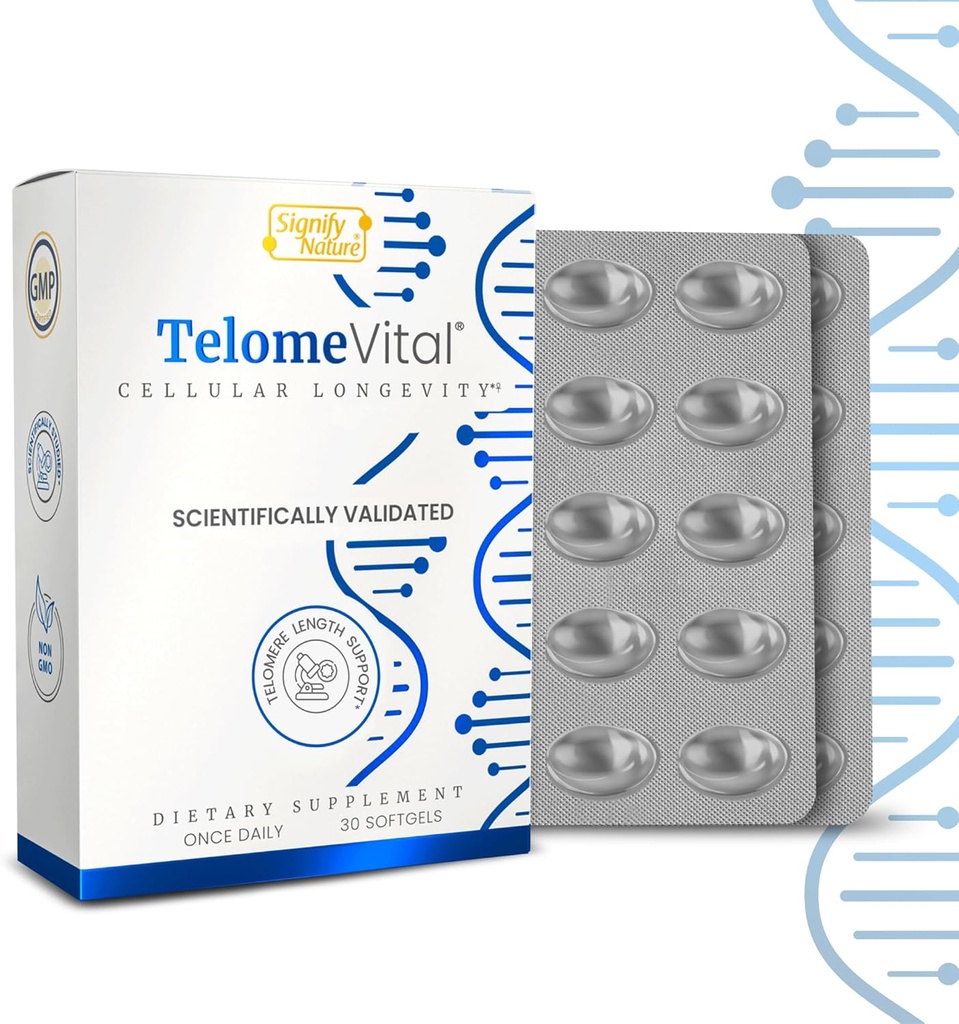 TelomeVital® - Telomere " NAD Supplement Support ← Telomere Support Polyphenols Complex w/ Quercetin " Oleuropein ← CELLULAR LONGEVITY ACTIVATOR Anti Aging Supplement TEN Telomere Supplements