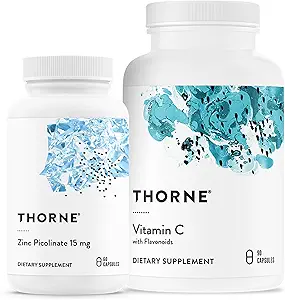 THORNE - Immune Support Bundle: Zinc Picolinate y Vitamina C Capsules - 60 Serviciones