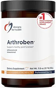 Diseños para la salud Arthroben Desflavored/Unsweetened - Colagen Peptides Powder + Botanicals para ayudar a apoyar articulaciones saludables - Peptides Drink Mix, Non-GMO (30 Servings / 330g)