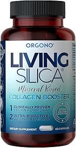 Orgono Living Silica Mineral-Based Collagen Booster Capsules ← Silica-Based  Apoya Collagen " Elastin for Joint " Bone Support, Glowing Skin, Strong Hair " Nails