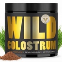 Colostrum Suplemento - Grass Pure Bovine Colostrum Powder - 2000mg &amp; 400mg IgG (calostro bovino) - Gut, Immunity, Skin, Hair Support - Sugar Free, Natural Cacao Flavour, 30 Servings