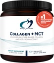 Diseños para Collagen de Salud + MCT, Desflavored - Hidrolyzed Grass-Fed Collagen Peptides with MCT Oil Powder to Promote Mental Focus, Sustained Energy, Skin & Gut Health (30 Servings)