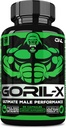 GORIL-X Testosterone Booster para Hombre - Workout Testosterone Suplemento - Aumentar Tamaño, Fuerza &amp; Energía - 1000mg Male Enhancing Horny Goat Weed - Maca Root, Tongkat Ali & Tribulus Terrestris 60 Caps