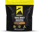 Ascent 100% Whey Protein Powder - Post Workout Whey Protein Isolate, Zero Artificial Flavors &amp; Sweeteners, Gluten Free, 5.5g BCAA, 2.6g Leucine, Essential Amino Acids, Chocolate Peanut Butter 4 lb