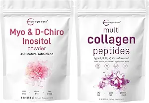 Micro Ingredientes Multi Collagen Protein Powder 2lbs & Myo & D-Chiro Inositol Powder Bundle 2 Pack ← Peptides Collagen Grass-Fed