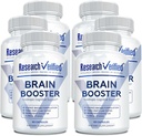 Booster cerebral - Suplemento nootrópico para mejorar la función cognitiva - 360 cápsulas de amistad vegana - 6 botellas