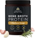 Antigua Nutrición Bono Brote Protein Powder, Sopa de pollo, Pollo de grano y carne de vaca Broth Powder, 15g Protein Por Serving, Apoya un Gut saludable, 15 Servimientos