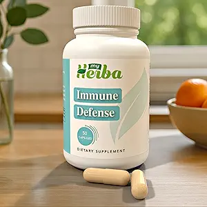 Immune Defense Supplement - Plant-Based Formula with Zinc, Copper, Ginger, Echinacea & Garlic, Daily Wellness and Immune System Support for Adults, 50 Capsules