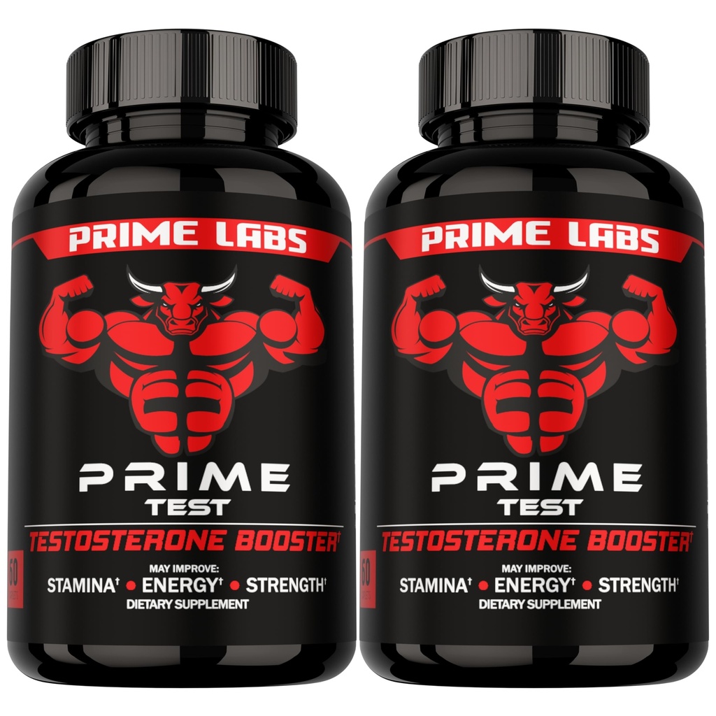 Prime Labs Testosterone Suplemento para Hombres (2-Pack) - Resistencia, Energía, &amp; Fuerza - Hombre Testosterona Booster &amp; Workout Suplemento - 120 Caplets