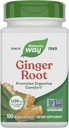 Camino de la Naturaleza Ginger Root, Promueve Confort Digestivo*, 1,100 mg Por Servicio de 2 cápsulas, Proyecto No GMO Verificado, Vegan, 100 cápsulas