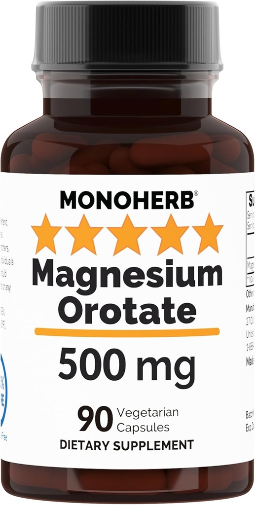 Magnesio Orotate 500 mg por cápsula 90