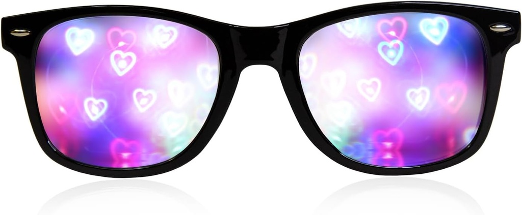 Ultimate Diffraction Glasses - 3D Rainbow Heart Effect - Great Edm, Concert y Rave Accessory