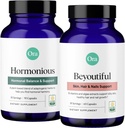 Ora Organic BeYouTiful &amp; Hormone Balance Bundle: Natural Beauty & Wellness Essentials for Women, 60 Vegan Capsules with B Vitamins + 90 Capsules Formulado con Ashwagandha y Más.