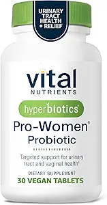 Hyperbiotics Vital Nutrients Pro Women Probiotics for Women | Vaginal Probiotics for PH Balance | Oral Probiotic for Vaginal Health and Urinary Tract Health | 6 Targeted Strains | 30 Vegan Tablets