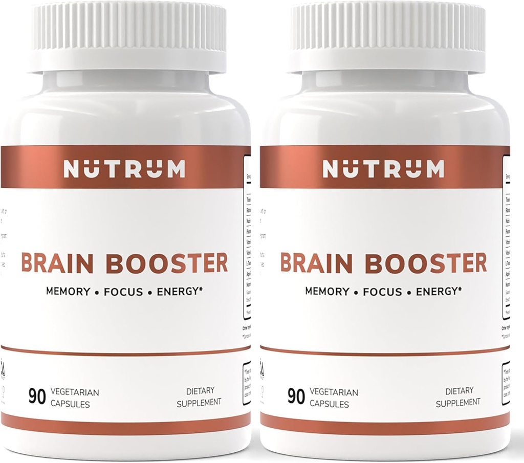 Suplemento del Booster del Cerebro - Suplemento Nootropic del Poder Cerebro - Píldoras de Cerebro para Focus, Memory, Clarity, Energy &amp; Better Concentration with Alpha-GPC, L-Theanine, Rhodiola, Ginseng, Guarana (Pack of 2)