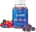 BeLive 5-HTP Gummies - 60 Ct I 5HTP Stress Relief Gummies for Better Sleep, Heightened Focus, Mood Booster & Stress Relief I Serotonin Booster for Adults, Vegan 5 HTP Supplement - Mixed Berries Flavor