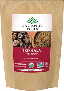 Orgánica India Triphala - Suplemento Herbal con Amla, Bibhitaki, Haritaki, Digestión " Soporte de colon, Immune System Support, Adaptogen, Vegan, USDA Certified Organic - 1 lb Bag