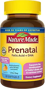 Nature Made Prenatal + DHA 200 mg Multivitamin Softgels 60 Ct