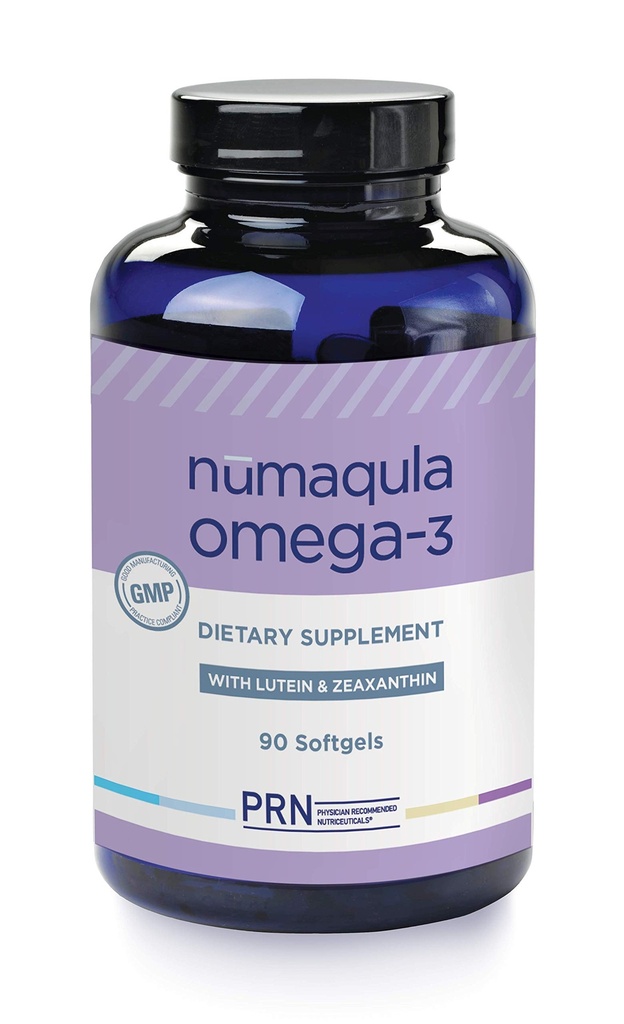 PRN nūmaqula Omega 3 Suplemento - 90 Softgels, 30-Day Supply - Re-Esterfied Omega 3 Triglyceride Form con 1400mg DHA, 400mg EPA, Lutein &amp; Zeaxanthin para Macular &amp; Retinal Support