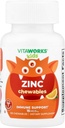 Niños Zinc 15mg Chewable Tablets - Natural Cherry Flavor - Vegan, Vegetariano, GMO-Free, Nut Free Vitaminas - Suplemento dietético para Immune Support - para niños - 120 Chewables