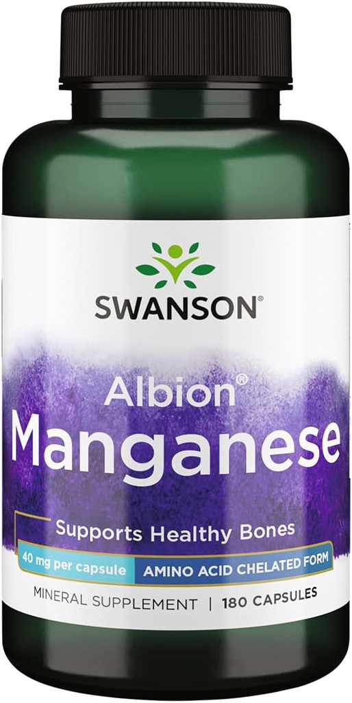 Albion Chelated Manganese 40 mg 180 cápsulas