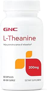 GNC L-Theanine 200mg, Promotes Relaxation, 60 Capsules