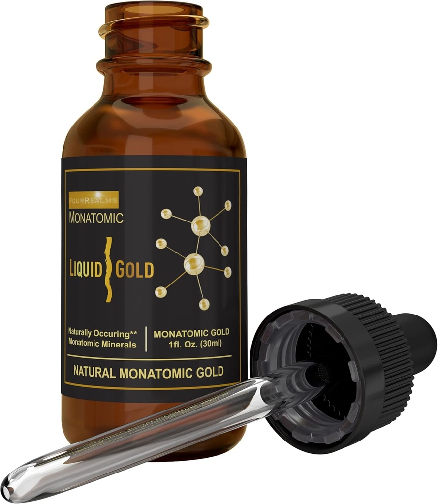 Ormus Monoatomic Gold Rich en Pure M-State Minerals & White Powder Gold - Puro 24k Gold -Trace Mineral Solution 1 oz