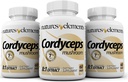 Cordyceps Mushroom – 8:1 Extracto – 1000mg Por Serving – 3 Pack – Soporta Immune, Respiratory & Kidney Health – 180 Tabletas – No Gluten-Free