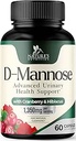 D-Mannose Suplemento 1,350 mg con Cranberry & Hibiscus - Acción rápida efectiva, Flush Las impurezas para la vejiga natural, Urinary Tract Health Support, para Mujeres y Hombres, No GMO, Vegan, 60 cápsulas