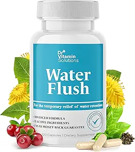 DR VITAMIN SOLUTIONS Diuretic Water Pills for Weight Control - Instant Relief from Bloat and Swelling - Green Tea, Cranberry, Dandelion Leaf Extract - Water Retention Pills for Women &amp; Men, 120 Caps