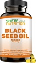 SHIFAA NUTRITION Halal Black Seed Oil  1000mg 45 Serviciones ← Nigella Sativa, Kalonji ← Apoya el cabello, la piel, las articulaciones, el corazón, la digestión