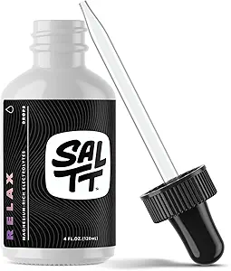 SALTT Relax Magnesium Drops - Ionic Magnesium Chloride w/Sodium, Potassium, Electrolytes - Trace Minerals Drops - Gluten Free, Sugar Free, Keto Friendly - del Gran Lago de Sal - 120ml Dropper