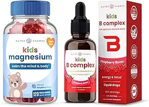 NutraChamps Magnesium Gummies &amp; B Complex for Kids