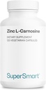 SuperSmart - Zinc L-Carnosine 75mg por día (Well-Tolerated) - Zinc Carnosine Supplement TEN Non-GMO & Gluten Free - 120 Vegetarian Capsules