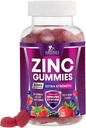 Zinc Gummies 50mg - Bone Skin &amp; Immune Support Health Gummy & Premium Antioxidant Chewable for Adults - High Absorption Vegan, Gluten Free Zinc Supplements Vitamina - Tasty Berry Flavor - 60 Gummies