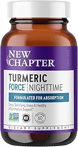 Nuevo capítulo Turmeric Suplemento + Ayuda al sueño - Tormérica Fuerza Noche para el apoyo al sueño con raíz de Valerian + jengibre + NO Black Pepper Necesitado + Ingredientes no GMO - 60 cápsulas vegetarianas