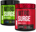 Nitrosurge Pre-Workout Jacked Factory en Blue Raspberry & Watermelon Nitrosurge Shred Thermogenic Pre-Workout for Men &amp; Women