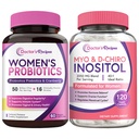 Doctor's Recipes Women’s Probiotics and Inositol Bundle - Gut, Vaginal, Urinary & Reproductive Health for Women