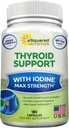 aSquared Nutrition Premium Thyroid Support Suplemento con Iodine (180 cápsulas) - Mejor Herbal &amp; Vitamin Complex Pills w/ B12, Ashwagandha, Bladderwrack & Kelp - Helper for Healthy Hormone & Energy