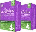 Azendus Mood 400mg 2-Boxes de S-Adendosylmethionine Butanedisulfonate (SAM-e) 120 Enteric Coated Tablets - Vegan, Gluten Free, Soy Free
