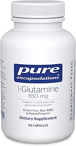 Pure Encapsulations L-Glutamine 850 mg ← Suplemento para Immune and Digestive Support, Gut Health and Lining Repair, Metabolism Boost, y Muscle Support*