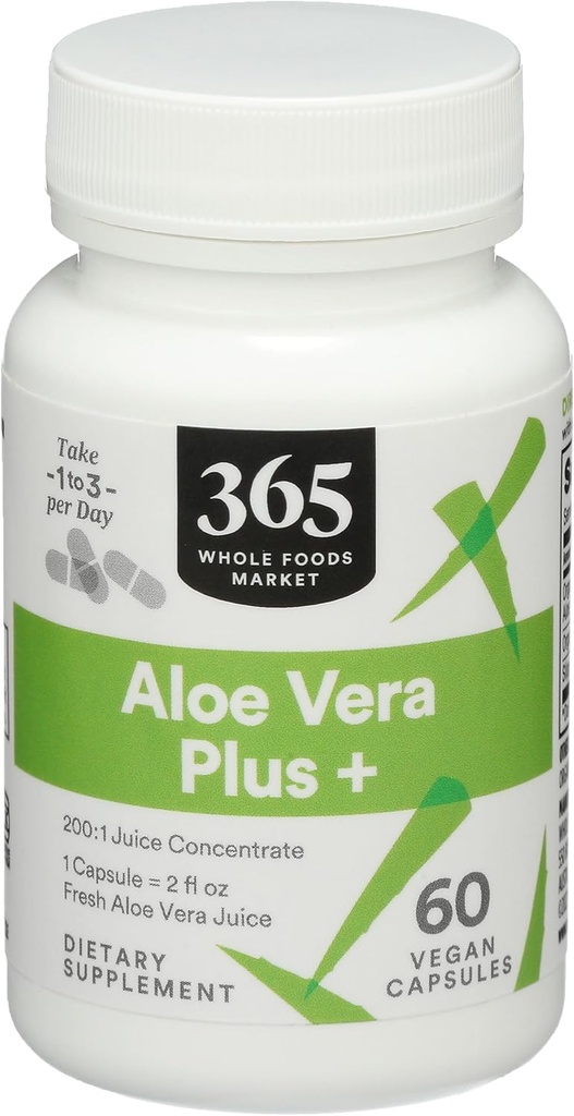 365 por Whole Foods Market, Aloe Vera Plus +, 60 Cuenta