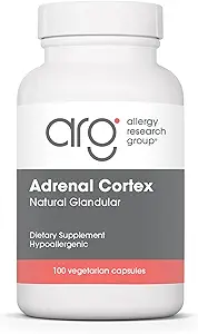 Allergy Research Group Adrenal Cortex Support - Adrenal Glandular Supplement, Immune Function, 100mg Adrenal Extract, Bovine - 100 Count