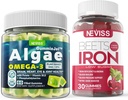 Vegan Omega 3 Gummies 1000mg+Iron Suplemento 12.5mg
