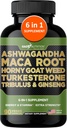 Gade Nutrition Ashwagandha with Maca Root, Horny Goat Weed, Turkesterone Supplement, Tribulus Terrestris, Panax Ginseng ANTE 90 Vegetable Capsules for Energy, Stamina, Performance. Silencio Made in USA