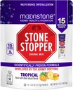 Moonstone Stone Stopper Drink Mix, Tropical, Kidney Stone Prevention, Calcium Oxalate Protector, Desarrollado por los urólogos para mejorar la higiene y apoyar la salud del riñón, 15 Day Supply