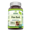 Herbal Secrets Pine Bark Extract Supplement TENED 100 Mg per Serving TEN 120 Veggie Capsules ← Non-GMO ANTE Gluten-Free TEN Made in USA