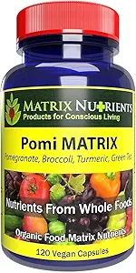 Matriz POMI - 10 veces más fuerte que la competencia! - Niveles bajos de PSA para la próstata saludable - 100% orgánico - Ingredientes: granada, té verde, turmérico, Broccoli - cápsulas veganas (120ct)
