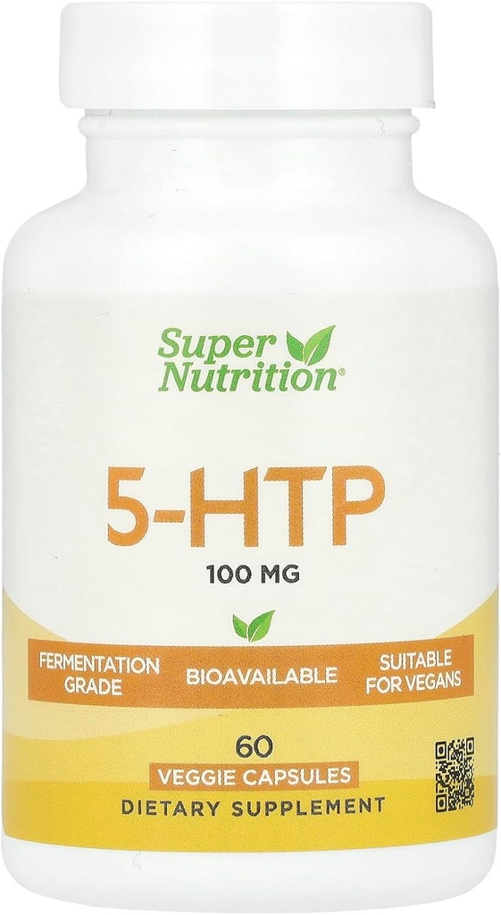 SuperNutrition 5-HTP, 100 mg, 60 cápsulas vegetales