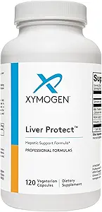 XYMOGEN Liver Protect - Supports Liver Health + Glutathione Production - Milk Thistle Extract, ALA Alpha-Lipoic Acid, N-Acetyl-L-Cysteine, Selenium L-Selenomethionine (120 cápsulas)